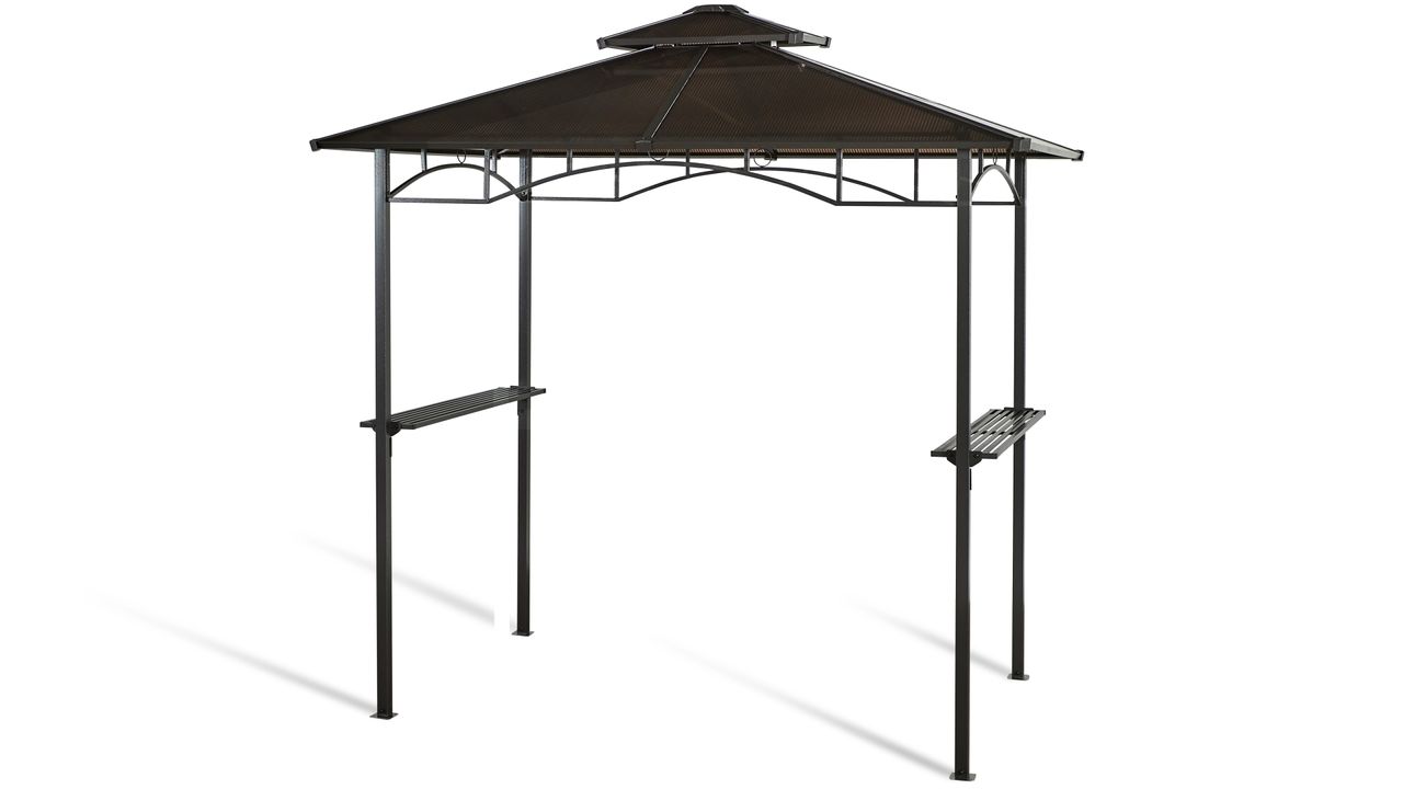 Grasekamp Hardtop BBQ Grill Pavillon 1,5x2,4m Doppelstegplatten Polycarbon Grillpavillon