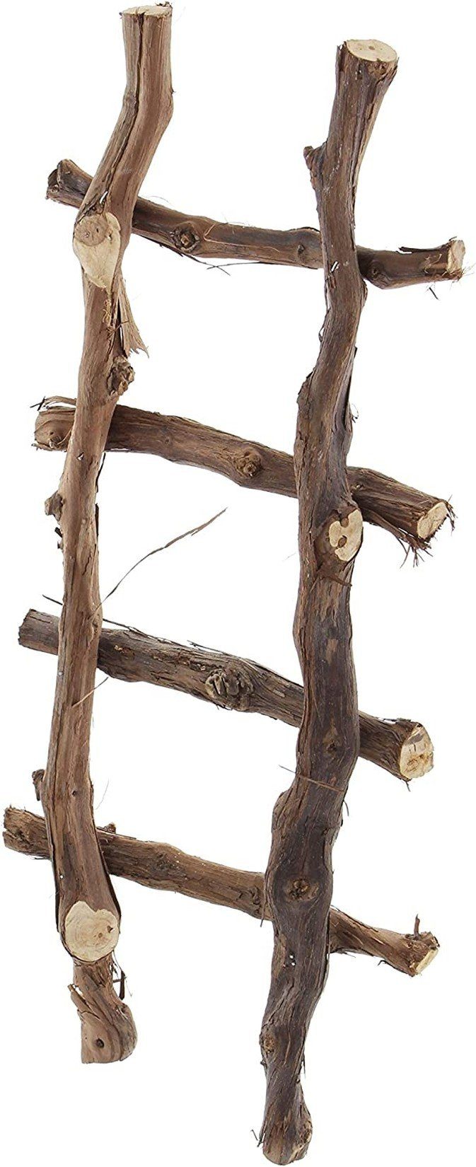 Dekoleidenschaft Dekoleiter aus Rebenholz im Shabby Style, als Rankhilfe, Holzleiter, Gartendeko, als Rankhilfe oder Kletterhilfe für Wein & Efeu