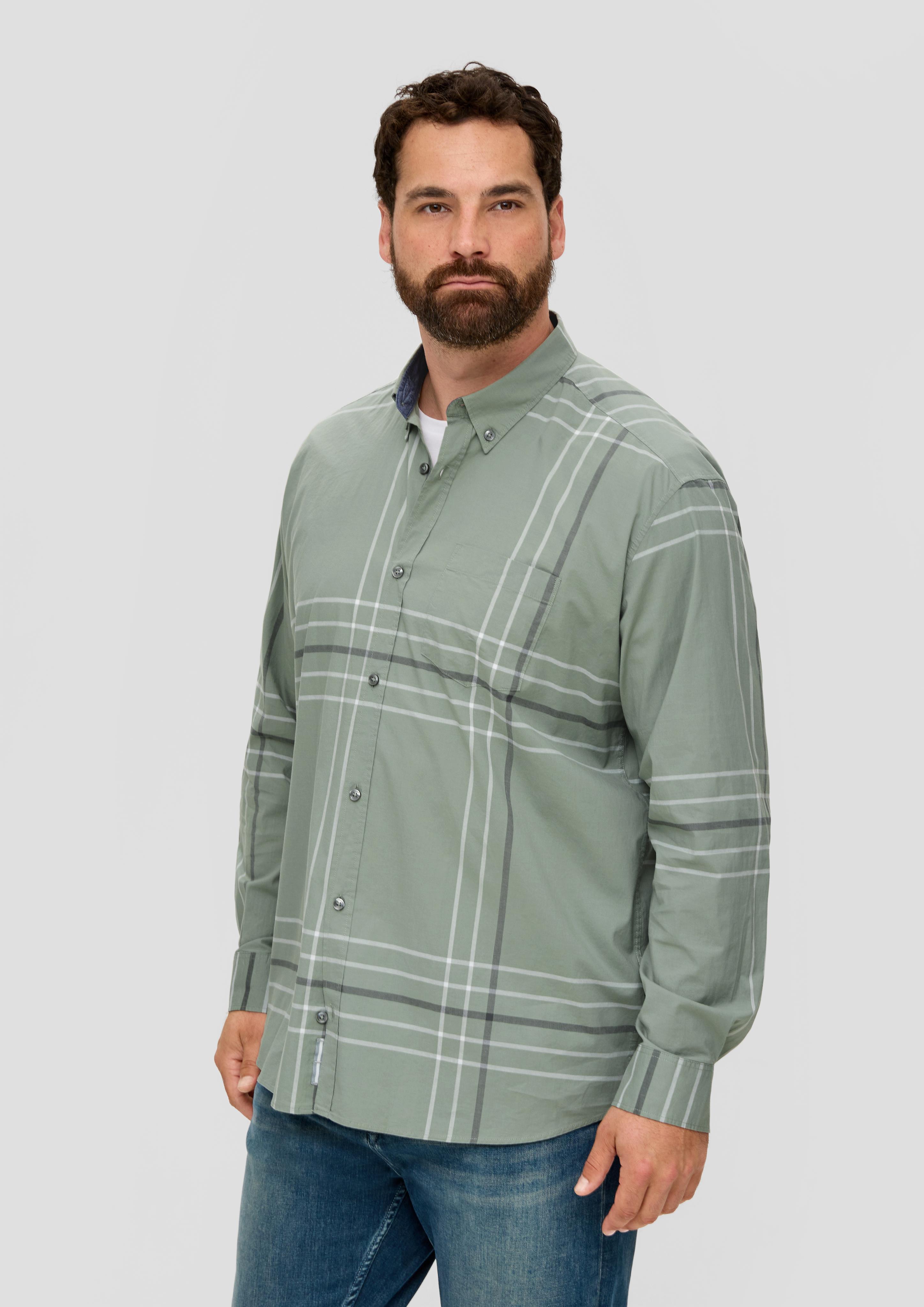 Slim: Karohemd aus Baumwollstretch  2139629-72N2