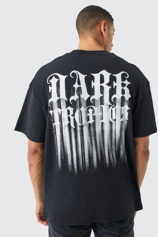 Oversize T-Shirt mit Dark Tropics Print