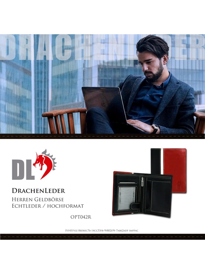 DrachenLeder Portemonnaie Leder Herren Geldbörse Serie Stefan günstig kaufen onesize