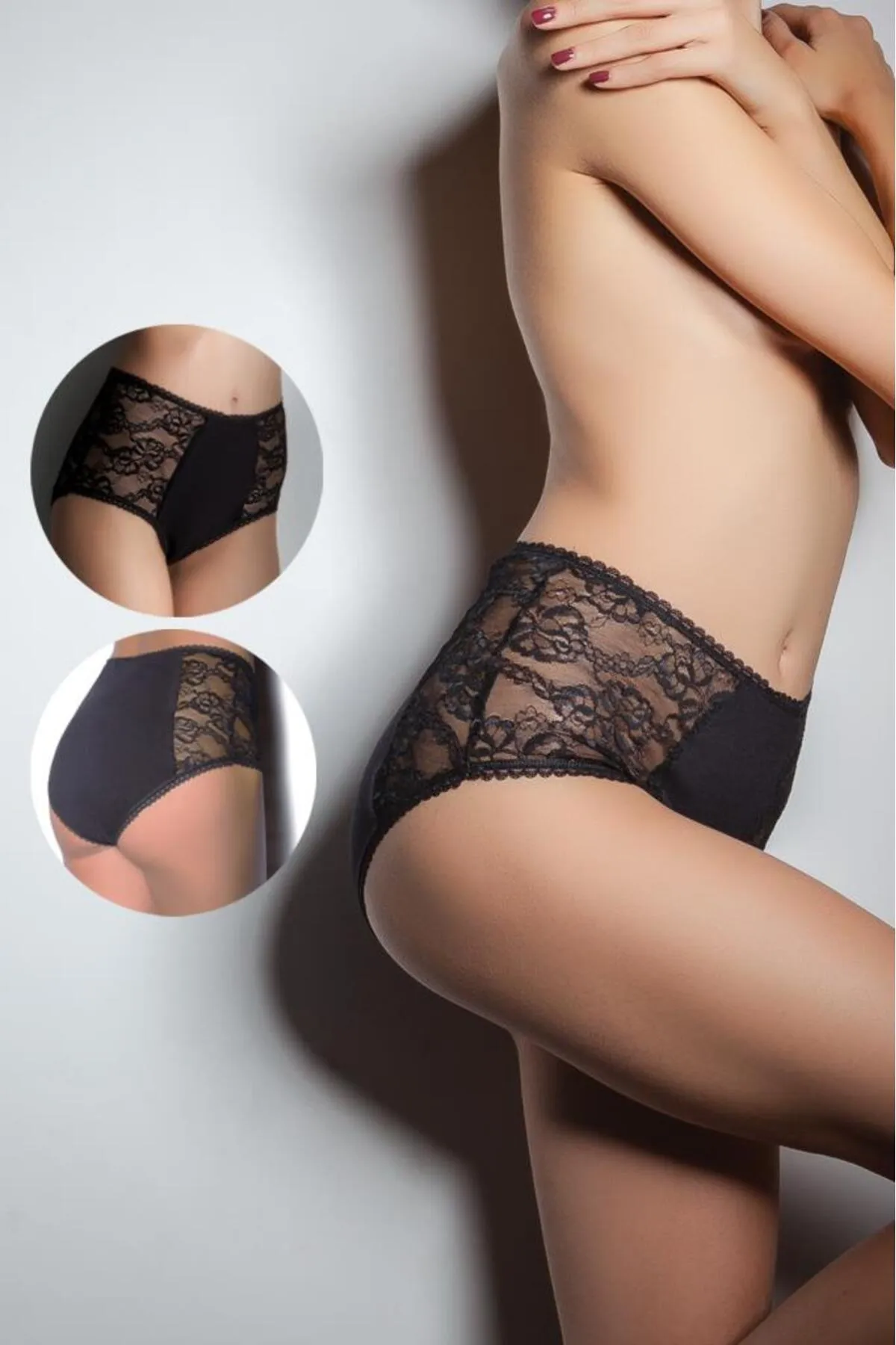 Miorre  Spitzenhöschen mit hoher Taille