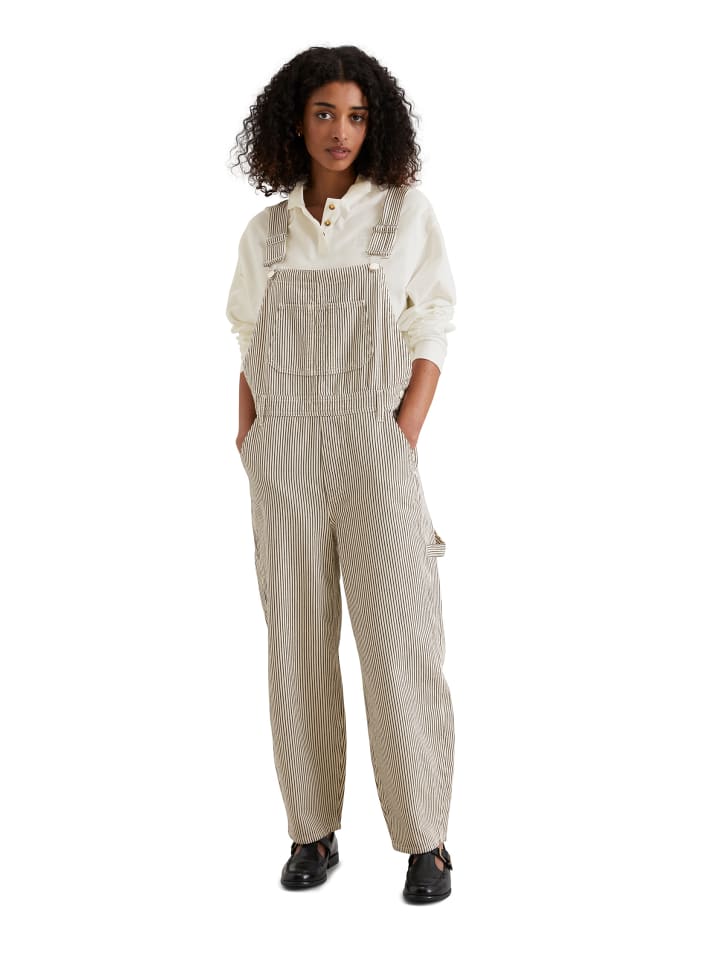 Marc O'Polo DENIM Latzhose relaxed in Offwhite günstig kaufen
