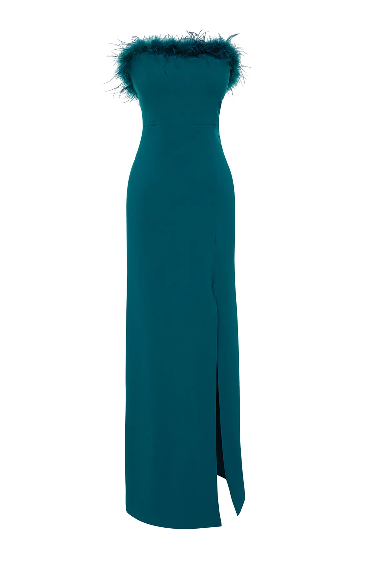 Trendyol Collection  Smaragdgrünes, figurbetontes, gewebtes Abendkleid mit Otrish TPRSS22AE0095