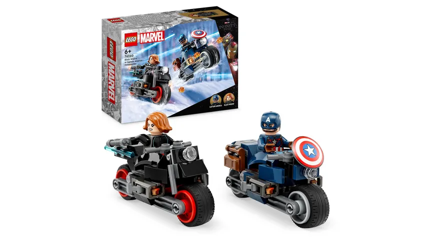 LEGO Marvel 76260 Black Widows & Captain Americas Motorräder Spielzeug