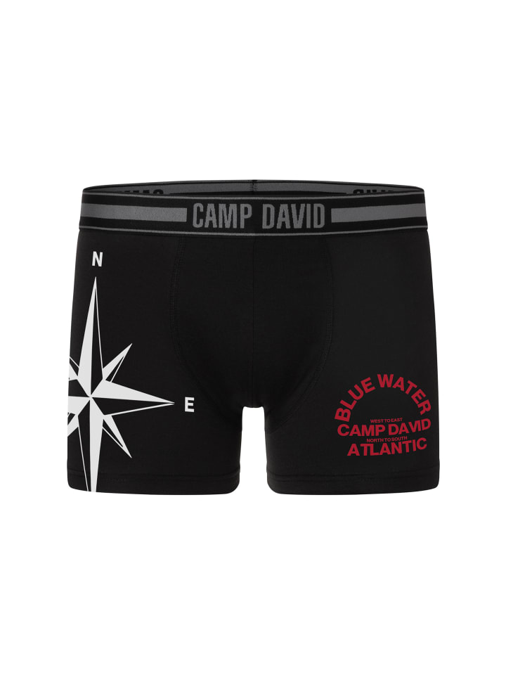 CAMP DAVID  Boxershorts 6er Pack casual in black black günstig kaufen