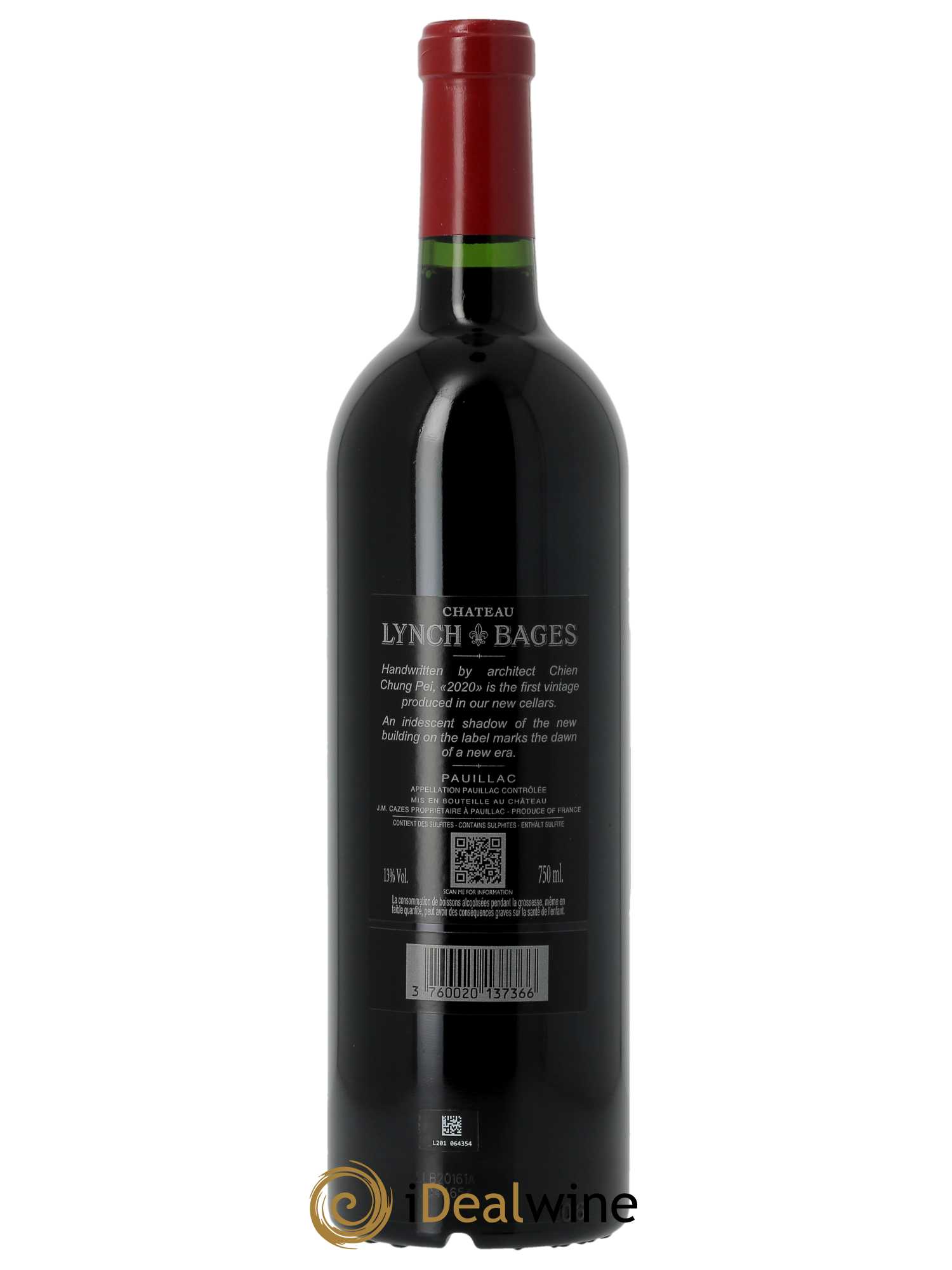 Château Lynch Bages 5ème Grand Cru Classé  2020 - Lot de 1 Bouteille