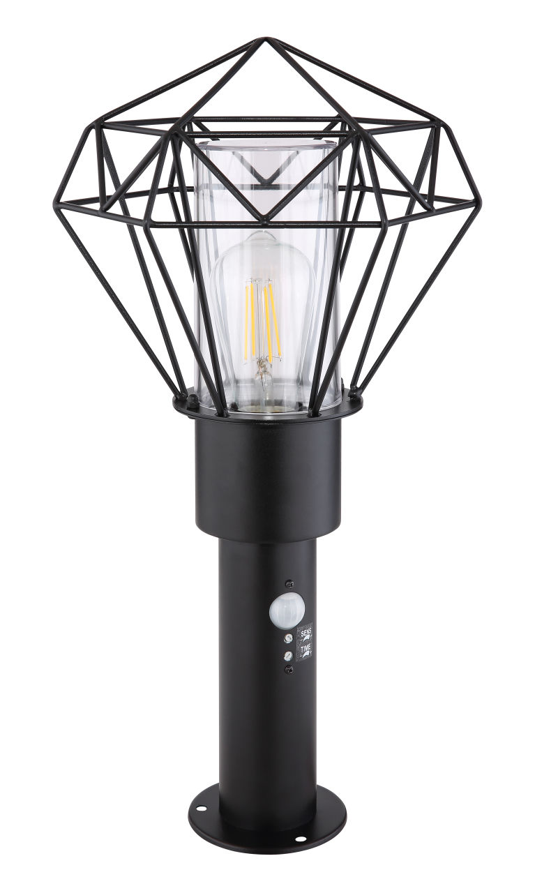 Globo Lighting - HORACE - Außenleuchte Edelstahl schwarz, 1x E27 LED