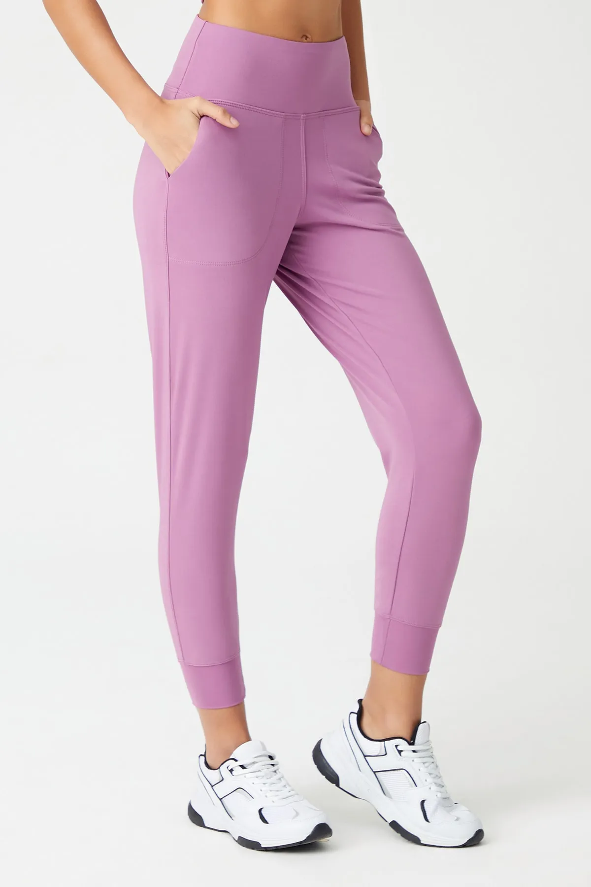 LOS OJOS  Lavendelfarbene Jogginghose mit hoher Taille für Damen