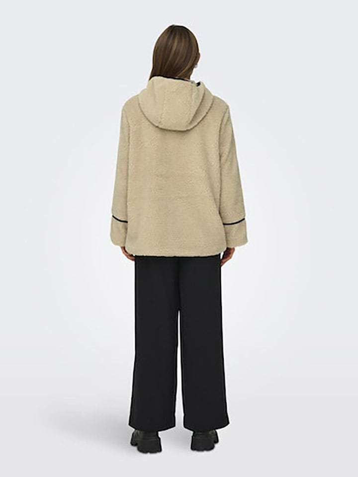 ONLY Fleecejacke in Beige günstig kaufen