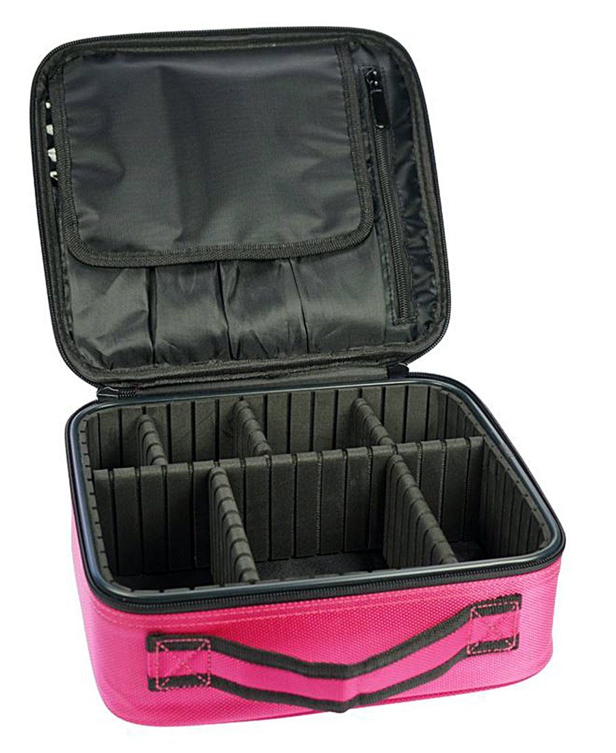 Koskaderm Kosmetikkoffer Beauty Koffer Tool Case pink mit Organizer-Einteilungen verstellbar