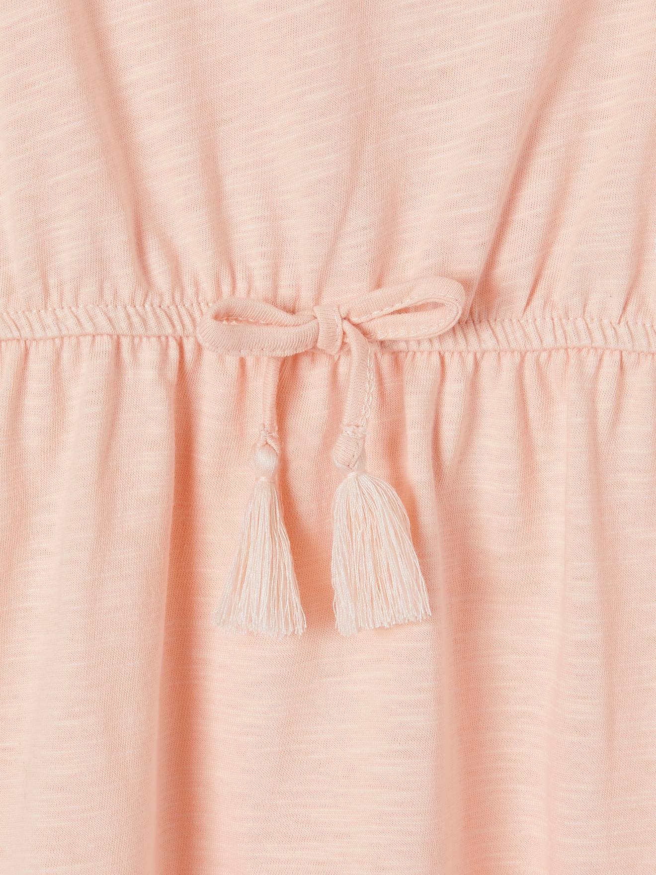 Robe fille détails en broderie anglaise blush foncé