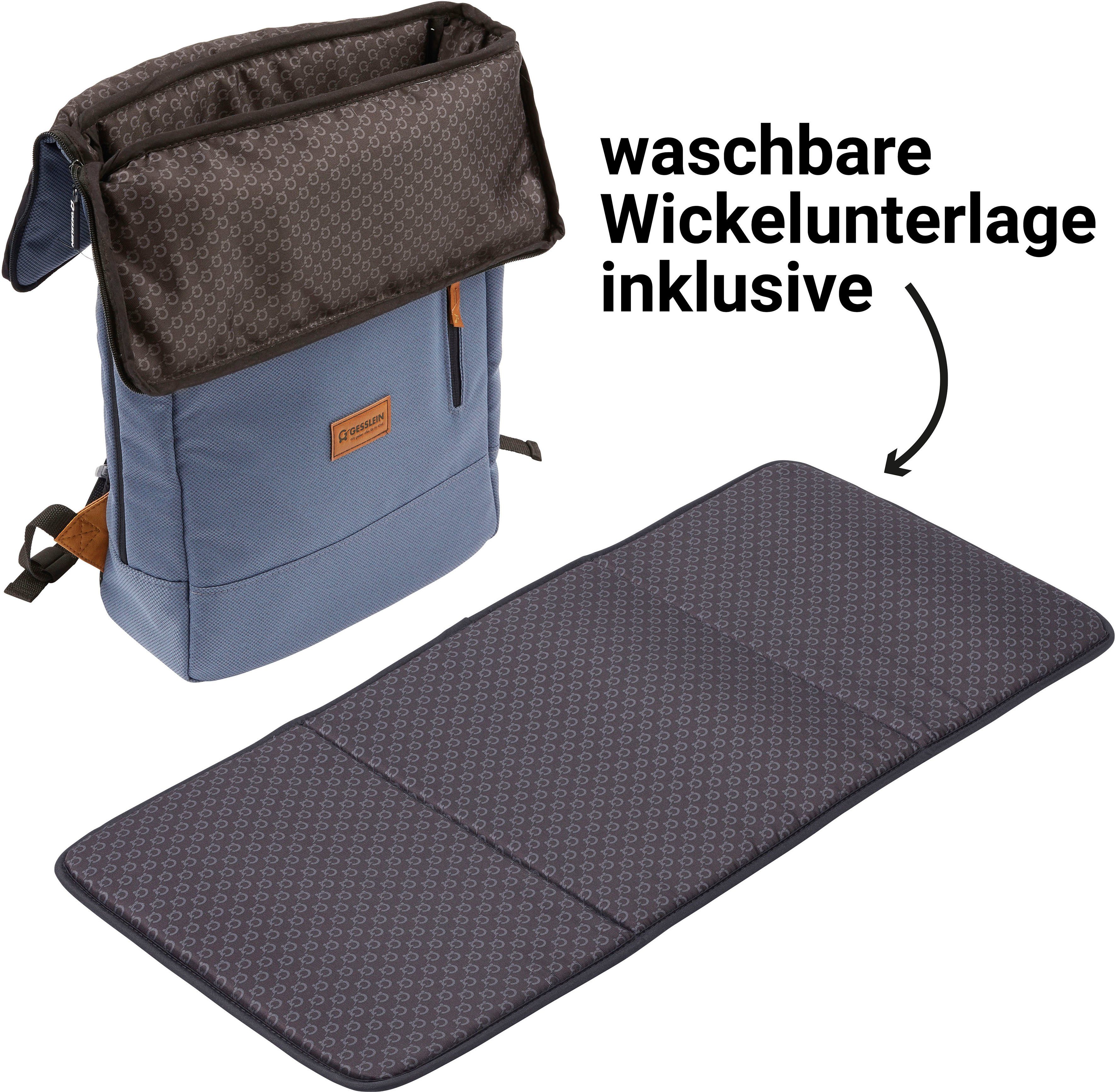 Gesslein Wickelrucksack N°6, mittelblau, Made in Germany
