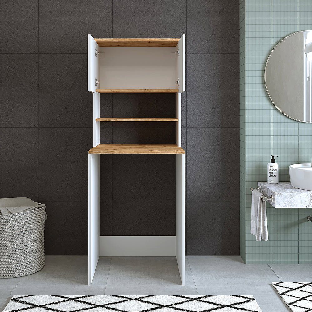 Roomart Waschmaschinenumbauschrank (Badezimmer Waschmaschinenschrank, Waschmaschinenüberbau, Waschturm)