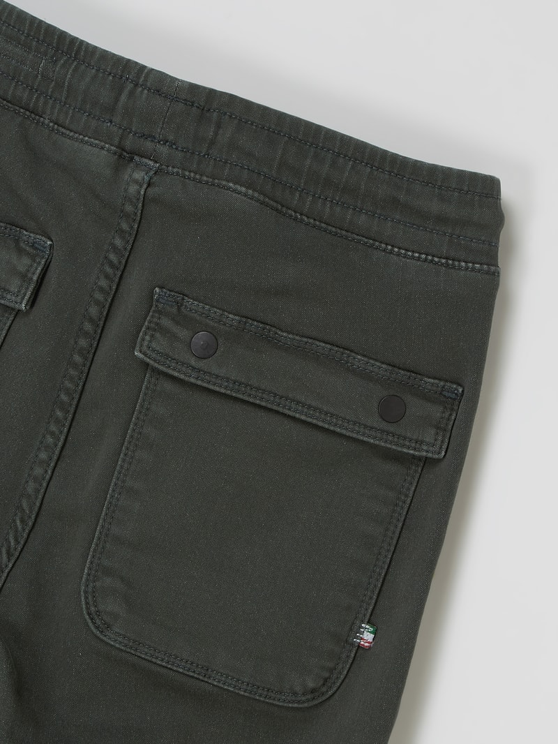 Jogpants mit Stretch-Anteil Modell 'Certaldo' in dunkelgrün