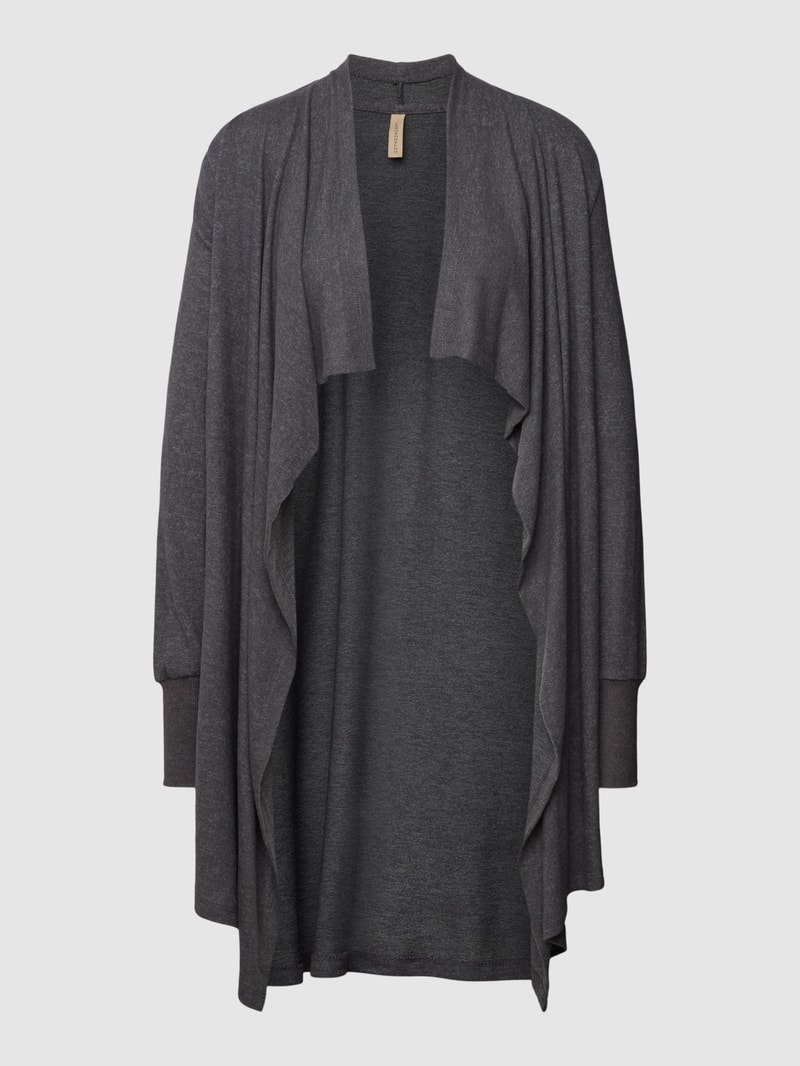 Cardigan mit drapierter Vorderseite Modell 'BIARA' in anthrazit