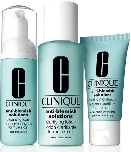Clinique Anti-Blemish Solutions 3-Phasen Systempflege Gesichtspflegeset