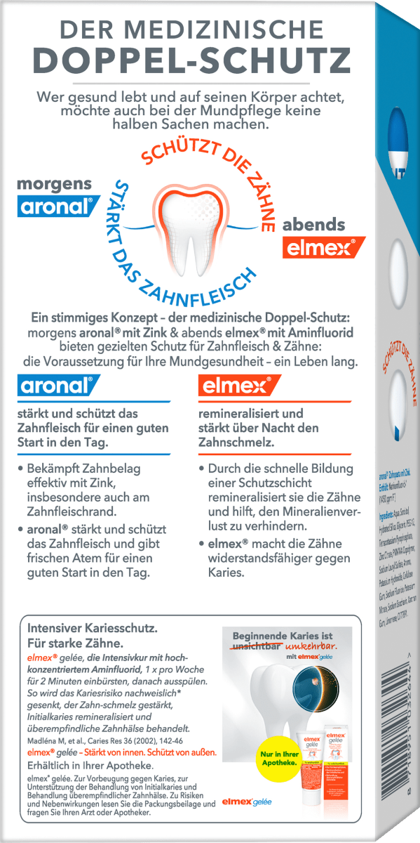 Zahnpasta aronal & elmex Mundhygiene-Set (2 x 75 ml), 150 ml