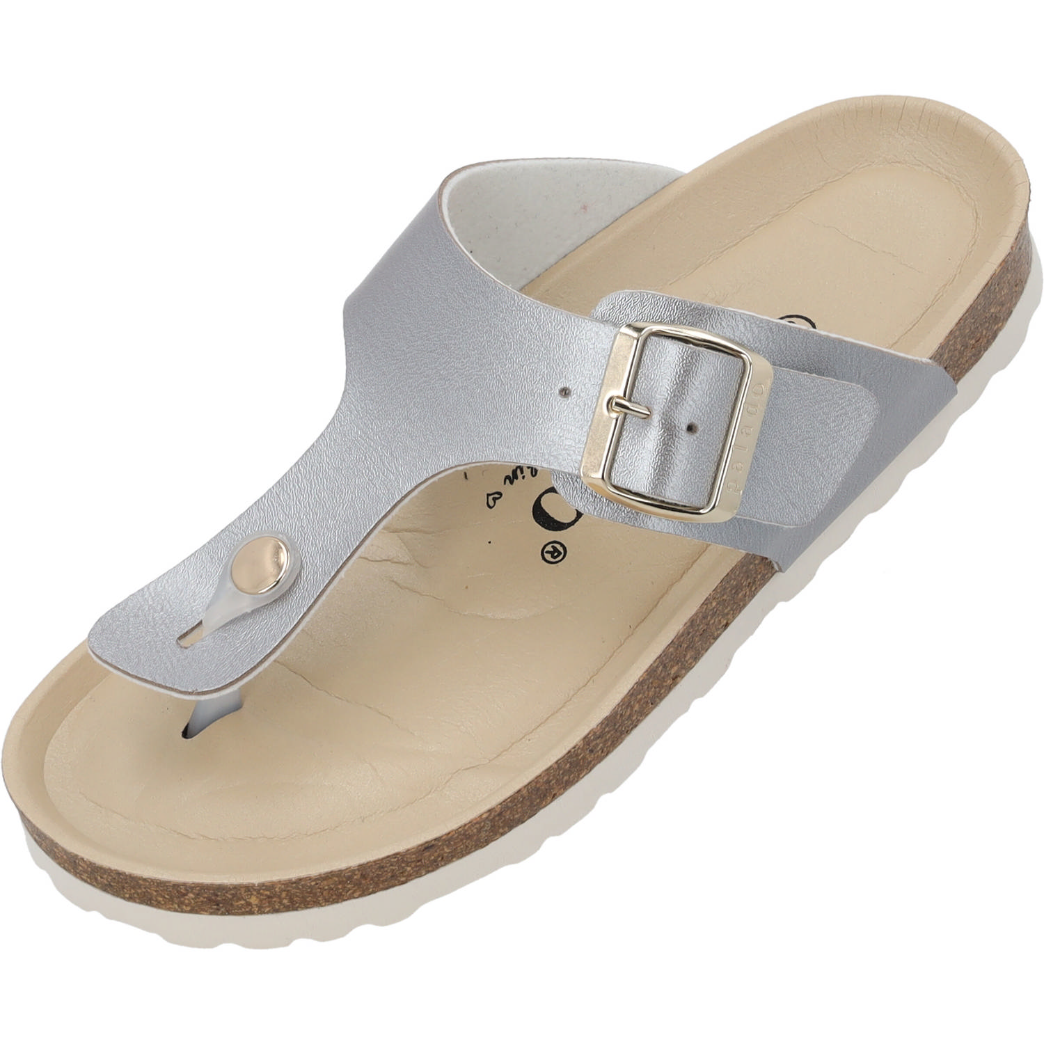 Palado Kos BEGS by Sila Sahin, Zehentrenner, Damen, Grau Metallic