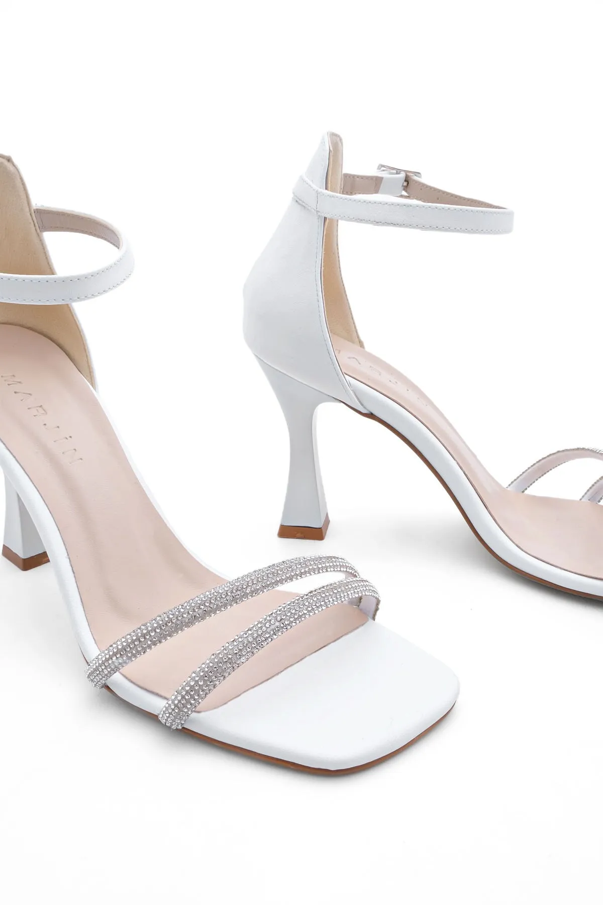 Marjin  Abendschuh - Weiß - Pfennigabsatz/Stiletto