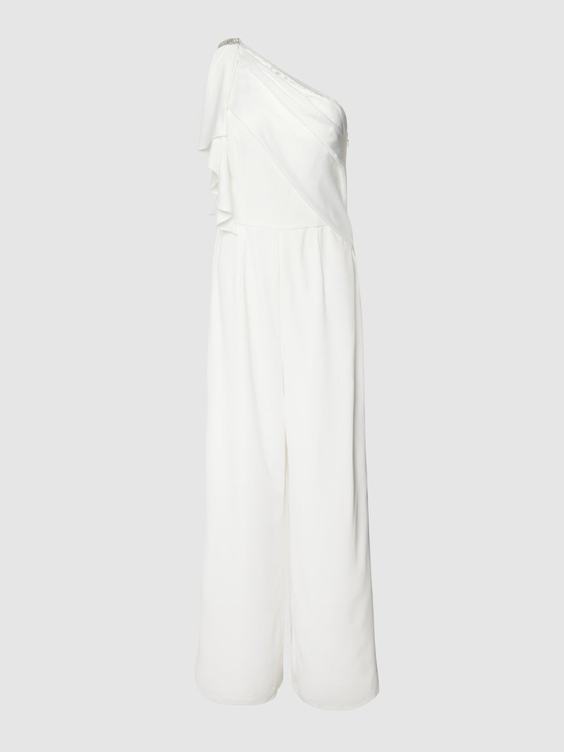 Jumpsuit mit Volants in offwhite