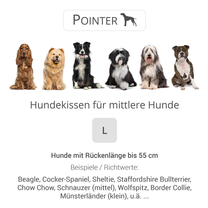 Pointer Hundekissen Pointer Liegekissen khaki L
