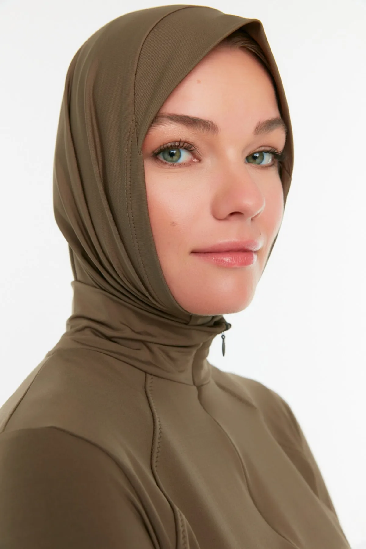 Trendyol Modest  Nerzfarbenes, langärmliges Performance-Strick-4-teiliges Badeanzug-Set TCTSS22CF0012