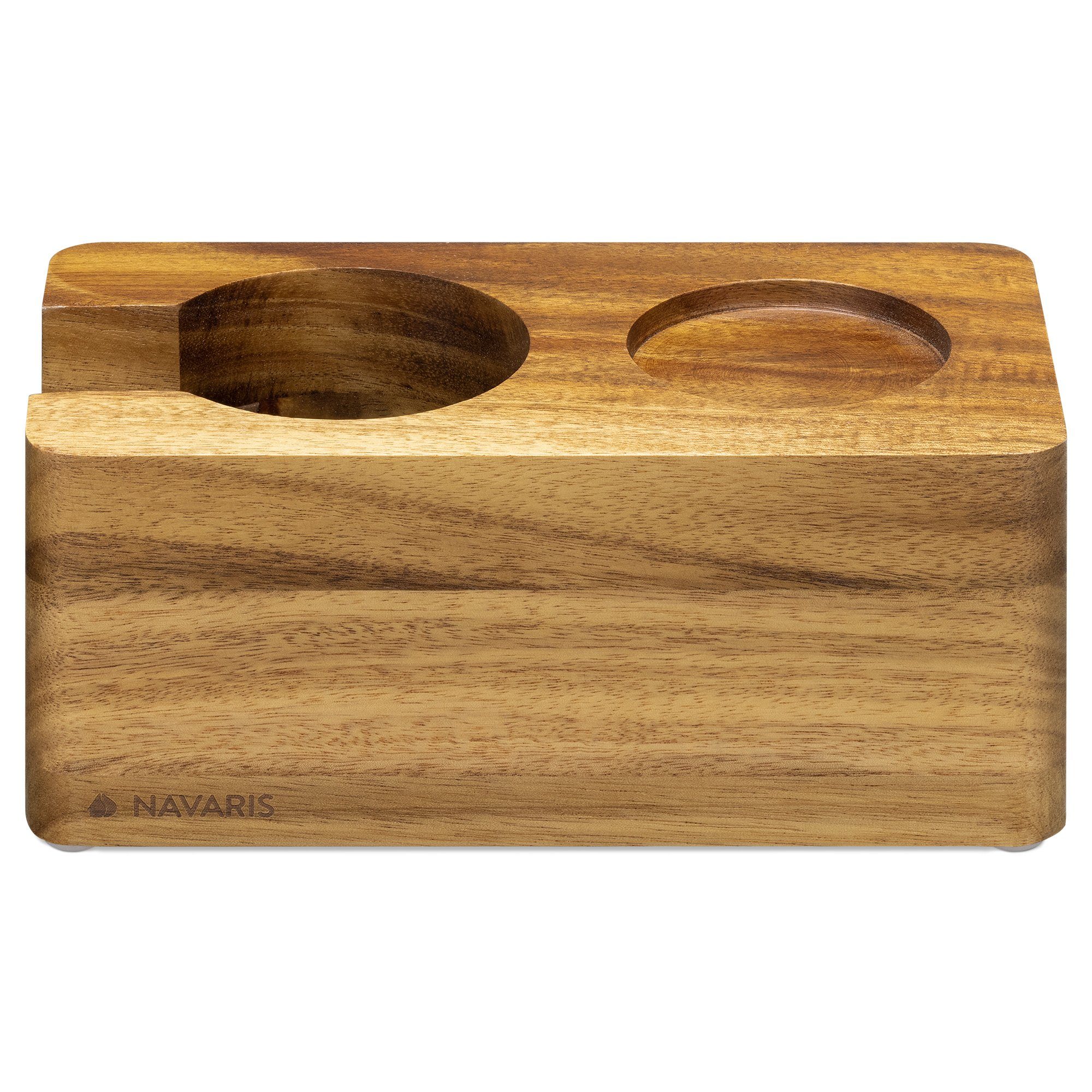 Navaris Kaffeebereiter Tamperstation 51mm/58mm - Holz Tamper Station für Siebträger