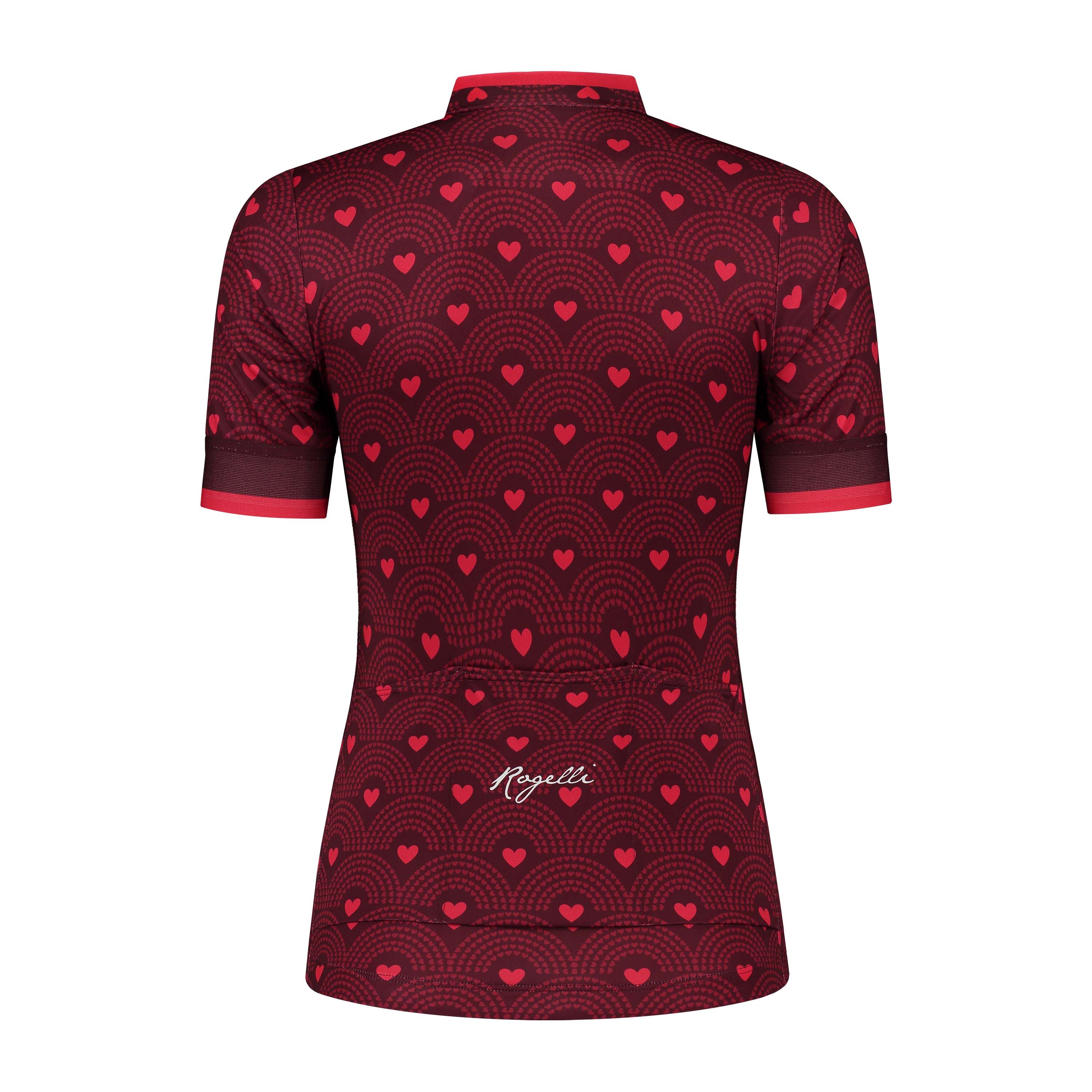 Rogelli Winter Bordeaux/Rosa Damen Radtrikot Kurzarm