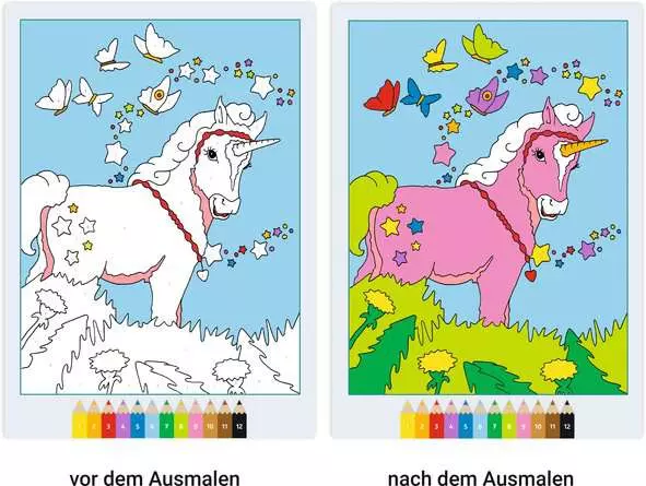CreArt Malen nach Zahlen ab 5: Zauberponys
