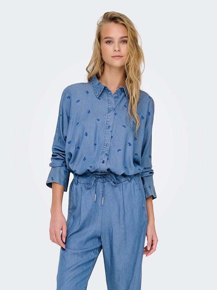 ONLY Bluse in Blau günstig kaufen