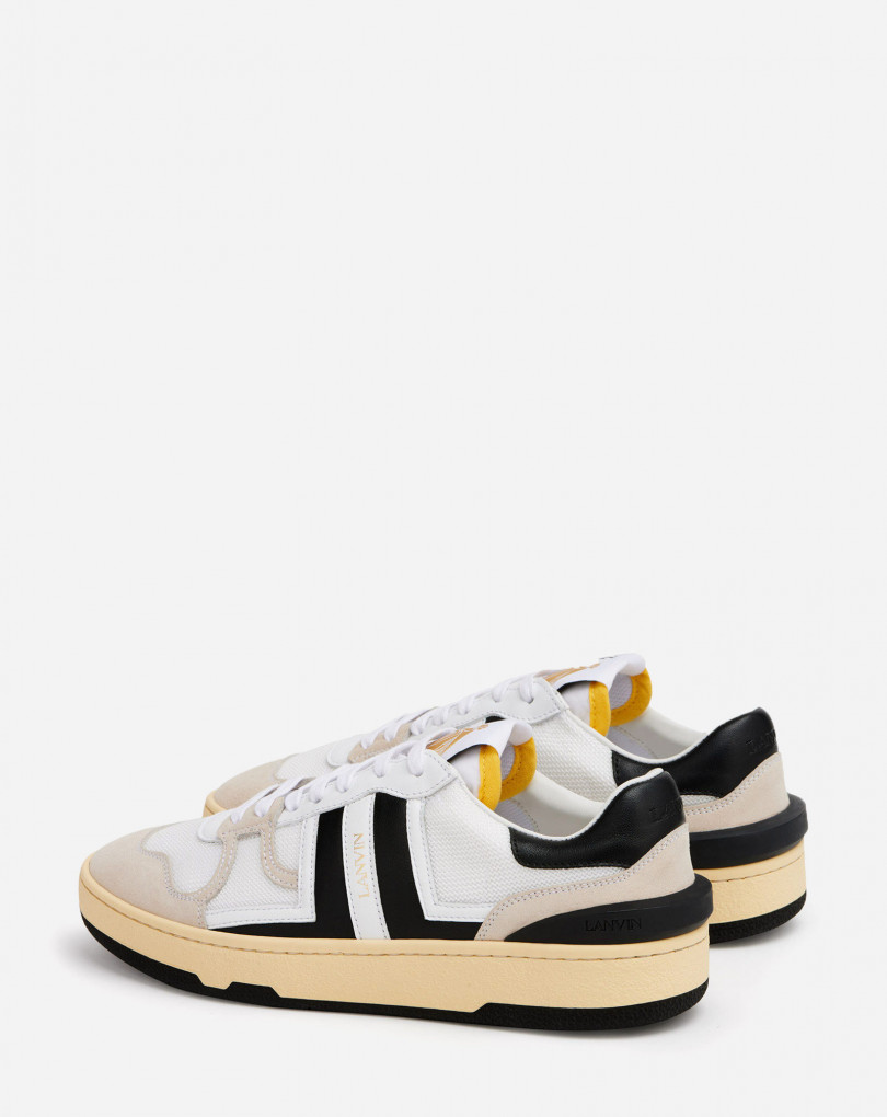 SNEAKERS BASSES CLAY EN MESH ET CUIR