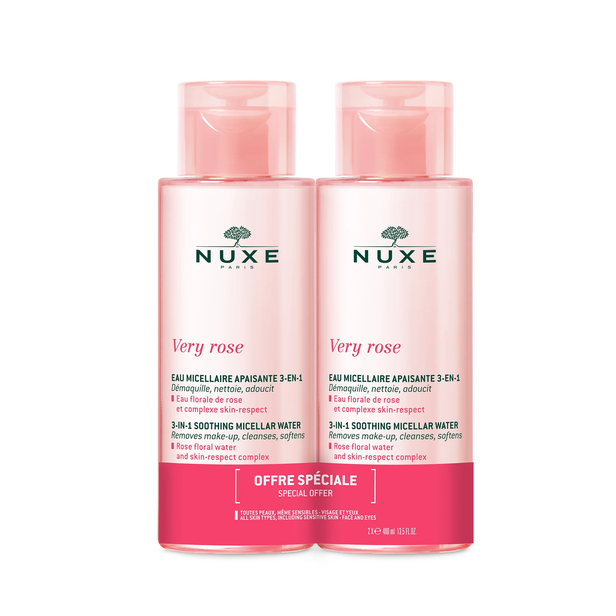 Very Rose Duo 3-u-1 umirujuća micelarna voda - voda za čišćenje lica