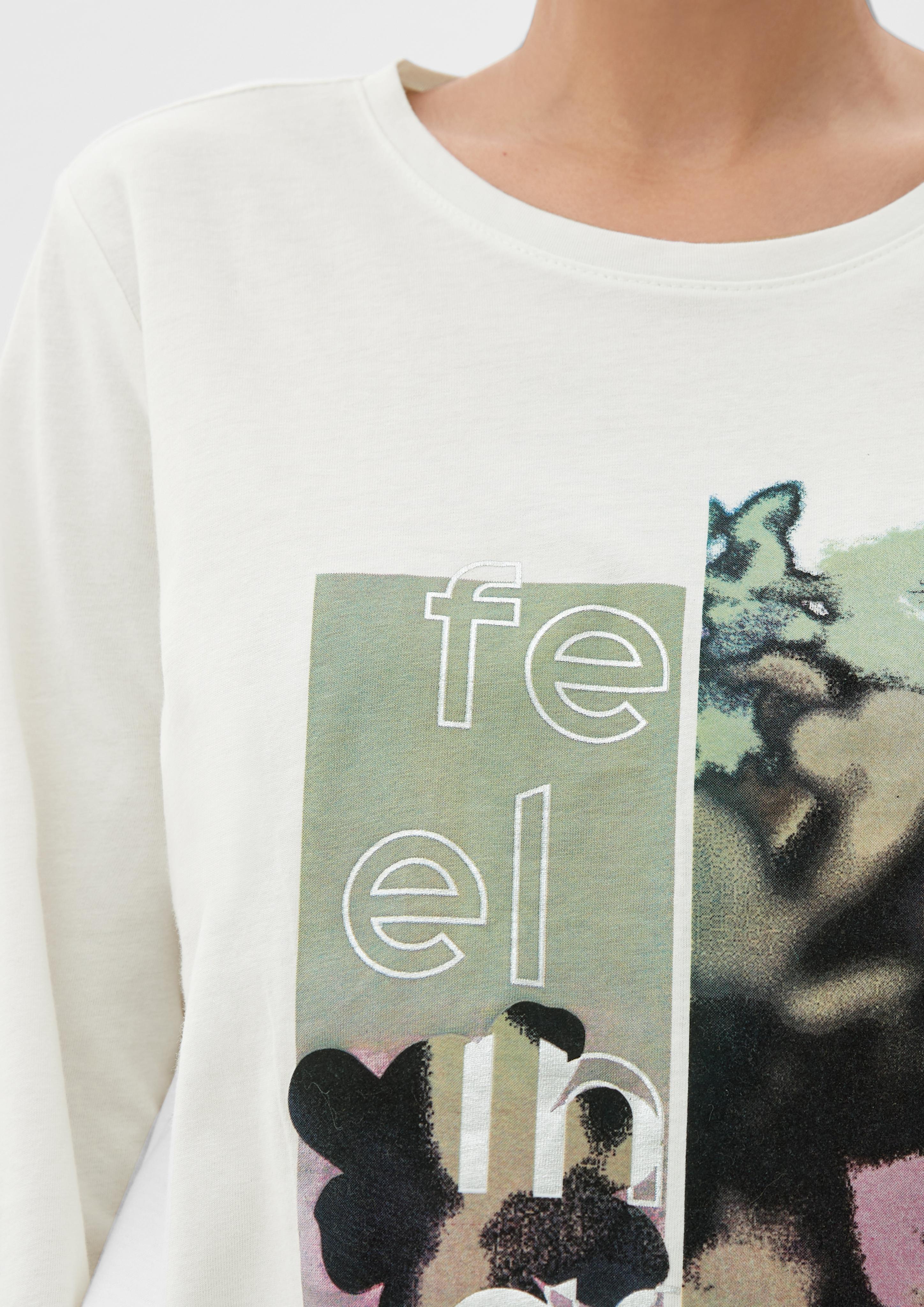 Baumwoll-Shirt mit Effektprint  2122517-02D2