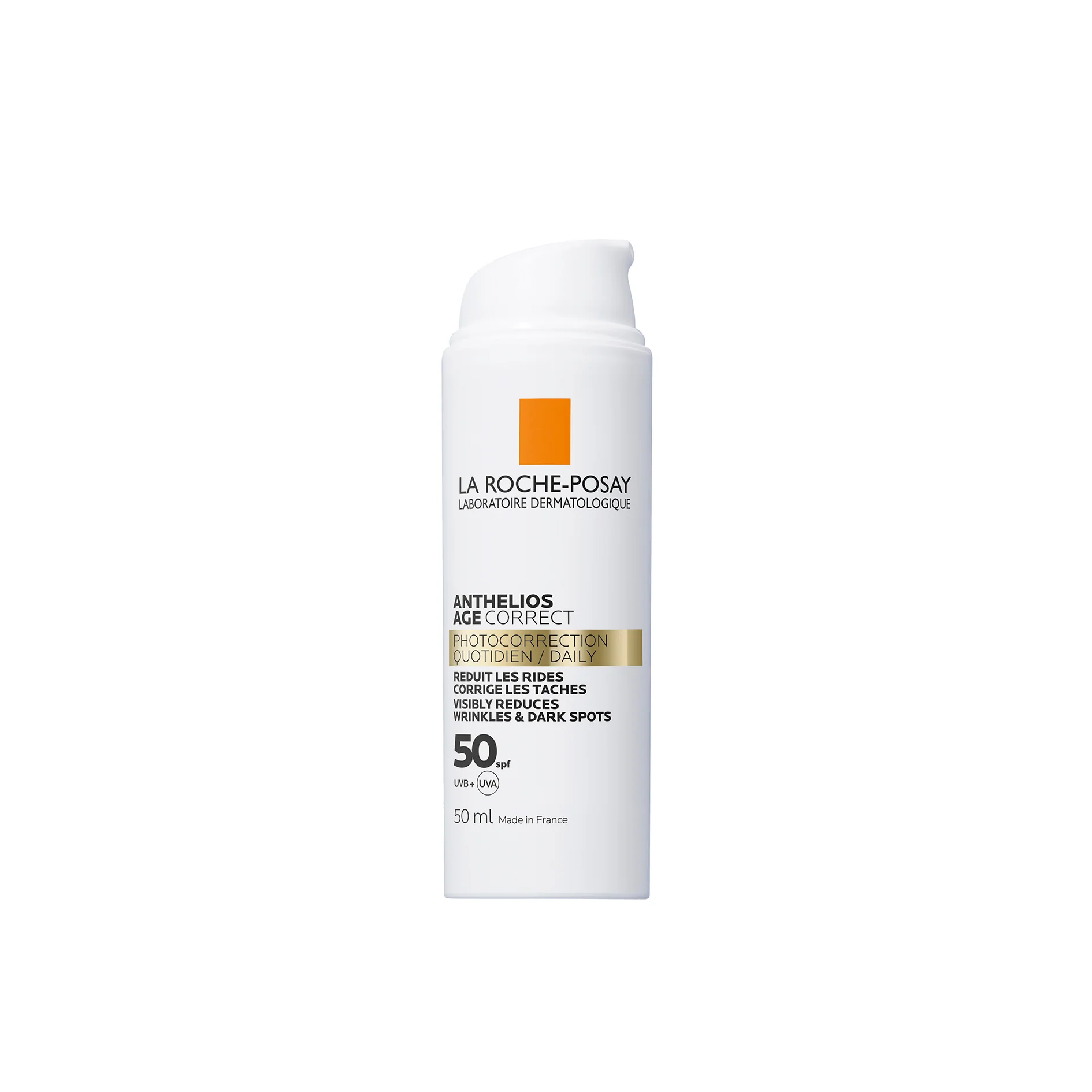 Anthelios Age Correct Sun Cream - Tratamento Fotocorretivo FPS 50 - Protetor solar facial de alta proteção.