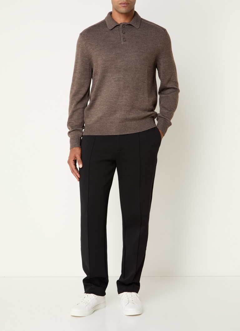 Polo Armani Exchange in maglia fine, misto lana