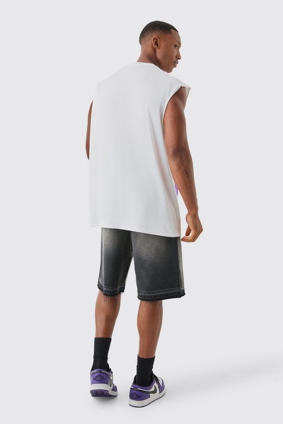 Oversize Tanktop mit Wu Tang Print