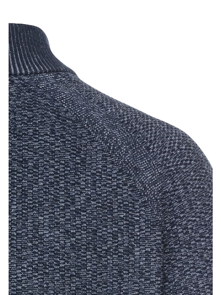 Camel Active Strickjacke mit Reißverschluss in Jeans Blau günstig kaufen
