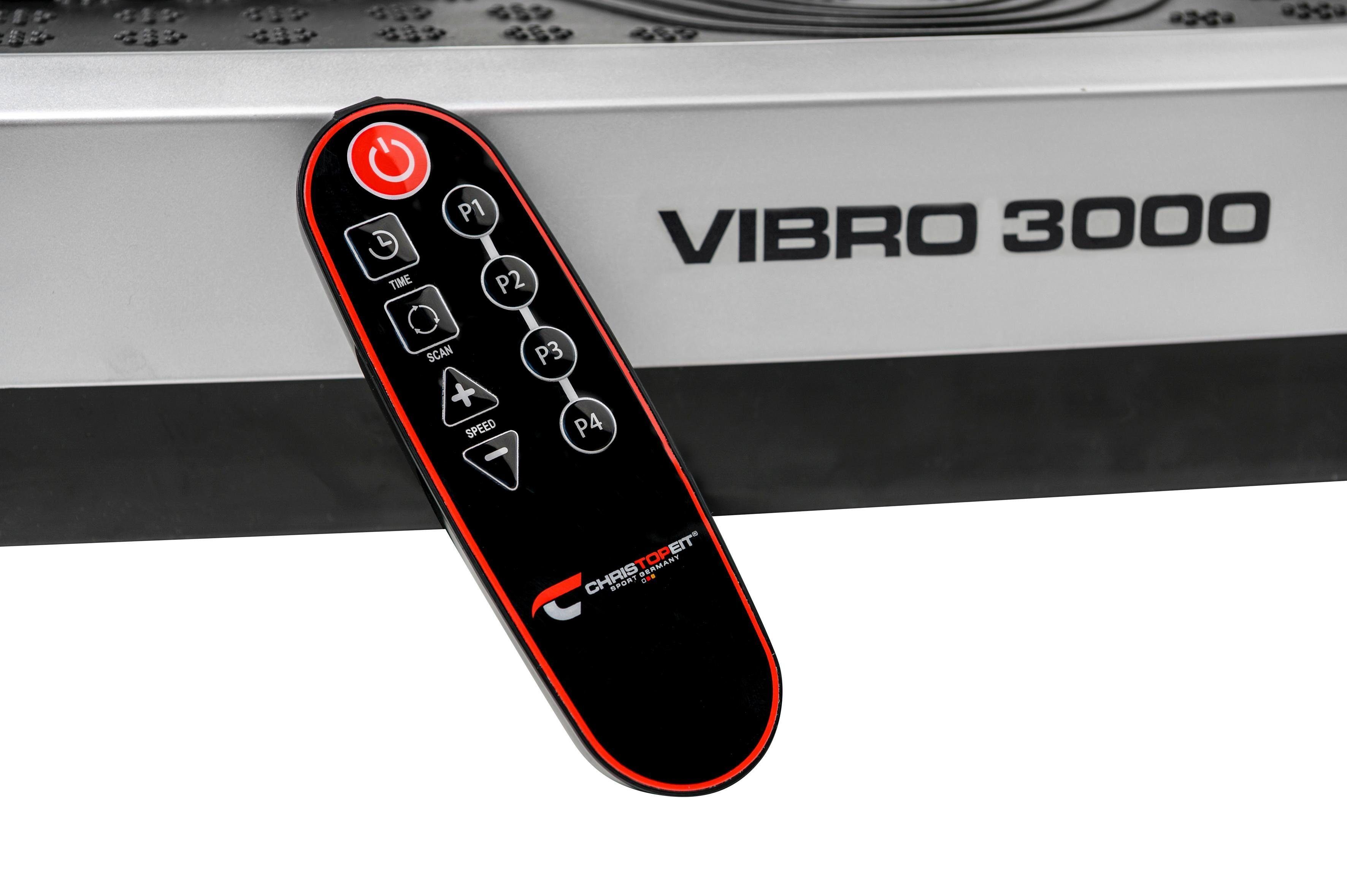 Christopeit Sport® Vibrationsplatte Vibro 3000, 300 W, mit Transportrollen und ausziehbaren Griff