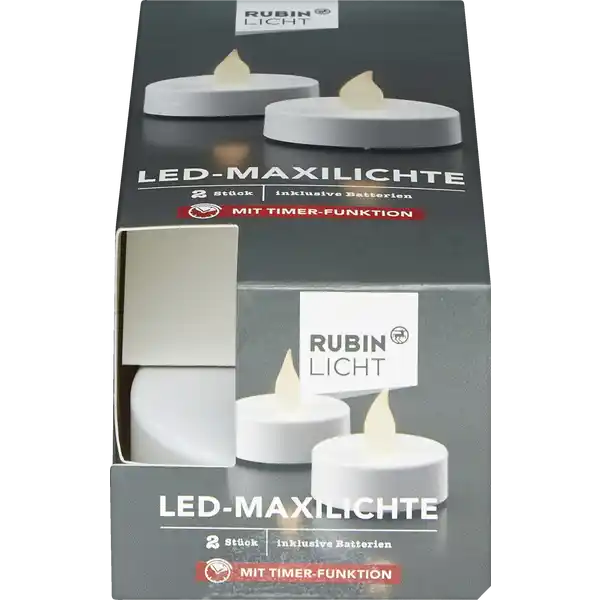 2er Set LED-Maxilichte mit Timer