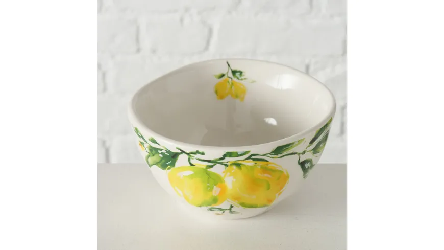 Boltze Müslischale Lemony weiß, gelb, grün