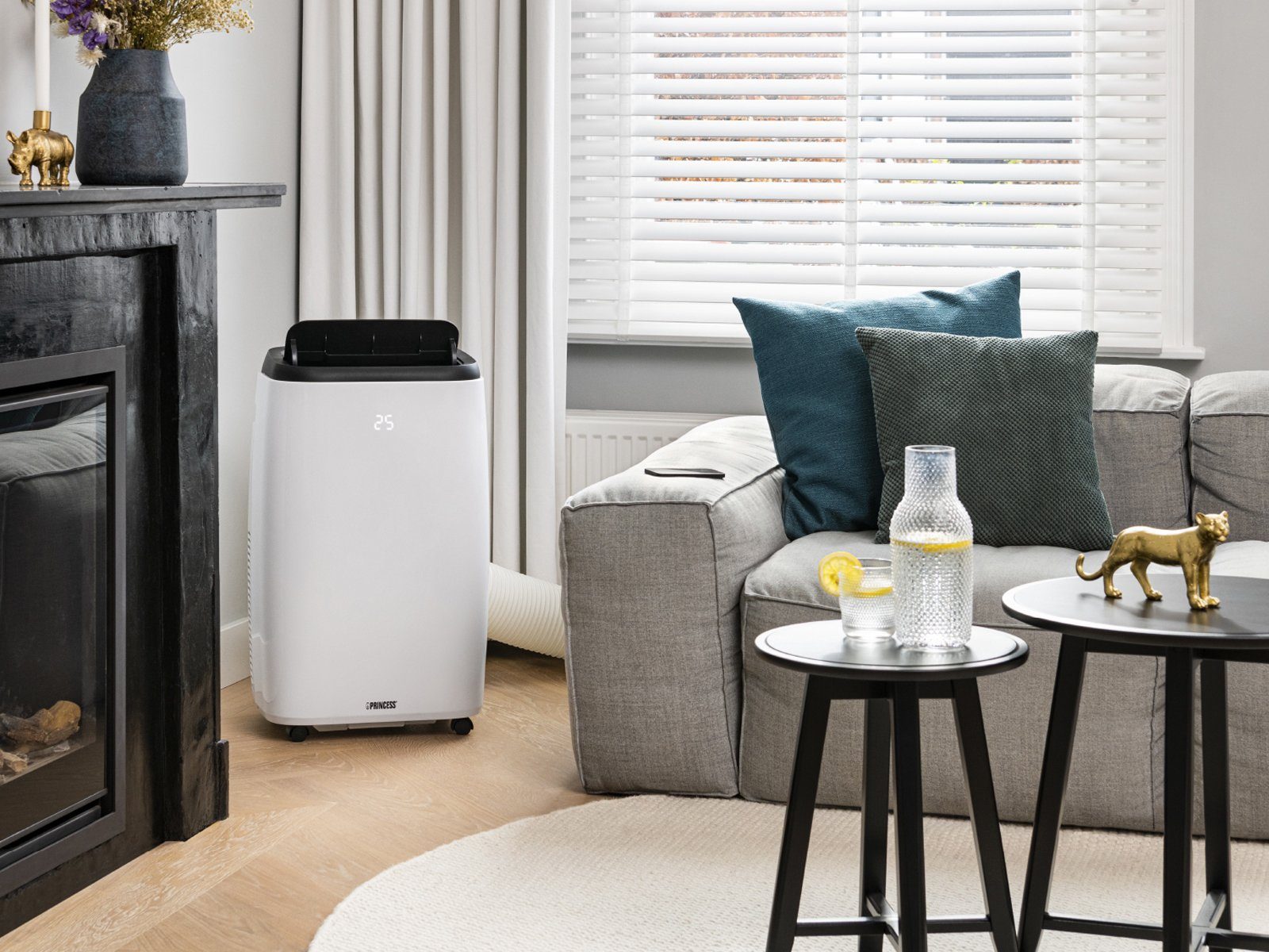 PRINCESS Klimagerät, Mobiles Klima Standgerät, Smarte Klimaanlage 9000BTU - Luftkühler