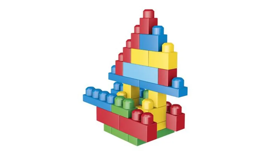 Mega Bloks Bausteine-Beutel bunt (60 Teile), Steck-Bausteine Kinder, Bauklötze