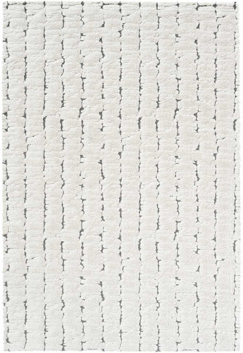 Webteppich Malachit Weiß-Grau-Schwarz 80 x 150 cm