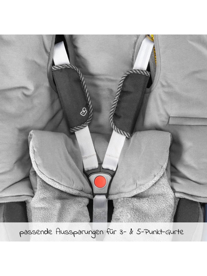 Zamboo Einschlagdecke für Babyschale - leicht gefüttert in grau günstig kaufen onesize