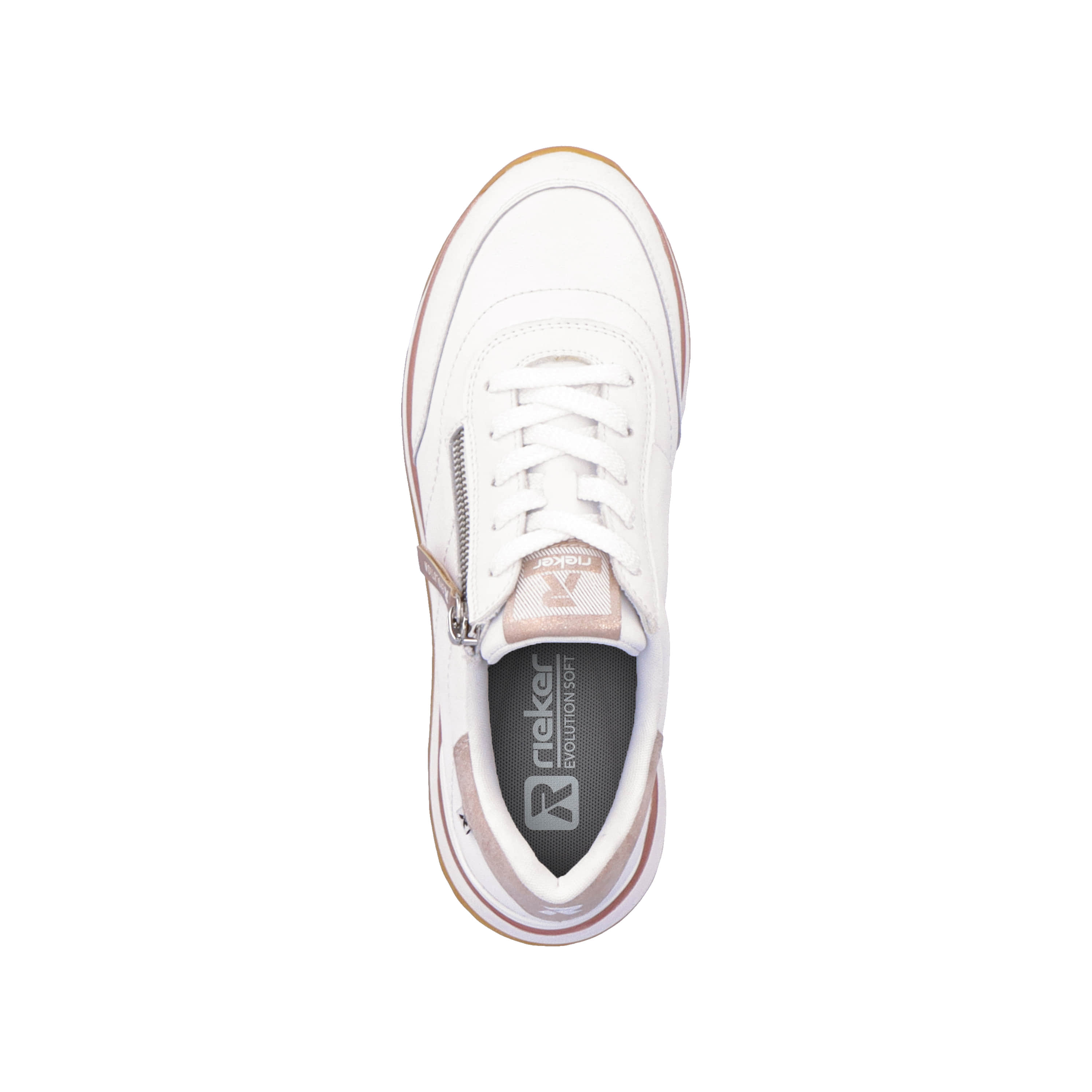 Rieker Damen Sneaker Low swan-white rose