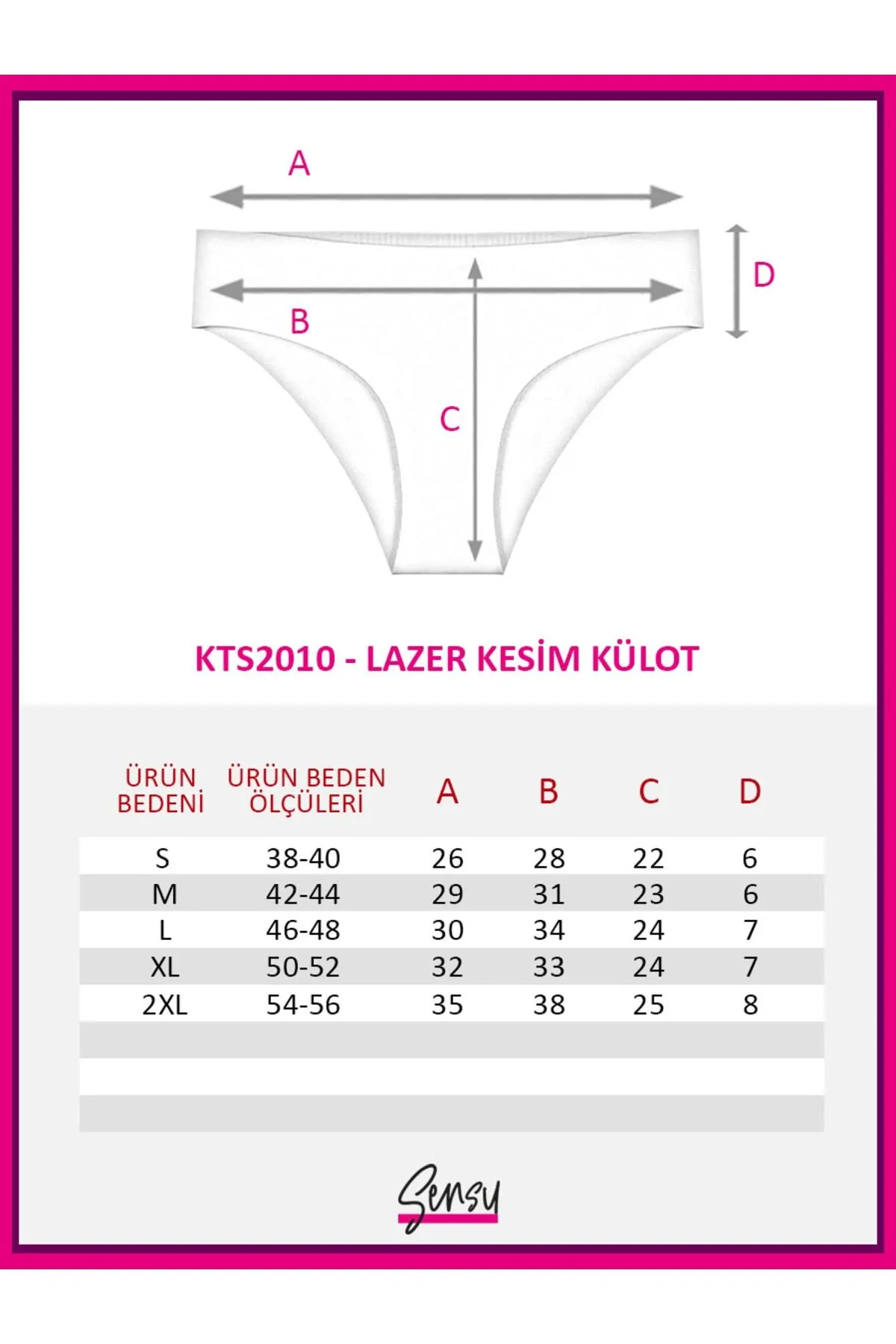 Sensu  Damen-Slip-Höschen mit Laserschnitt (Elasty Waist), 3er-Pack