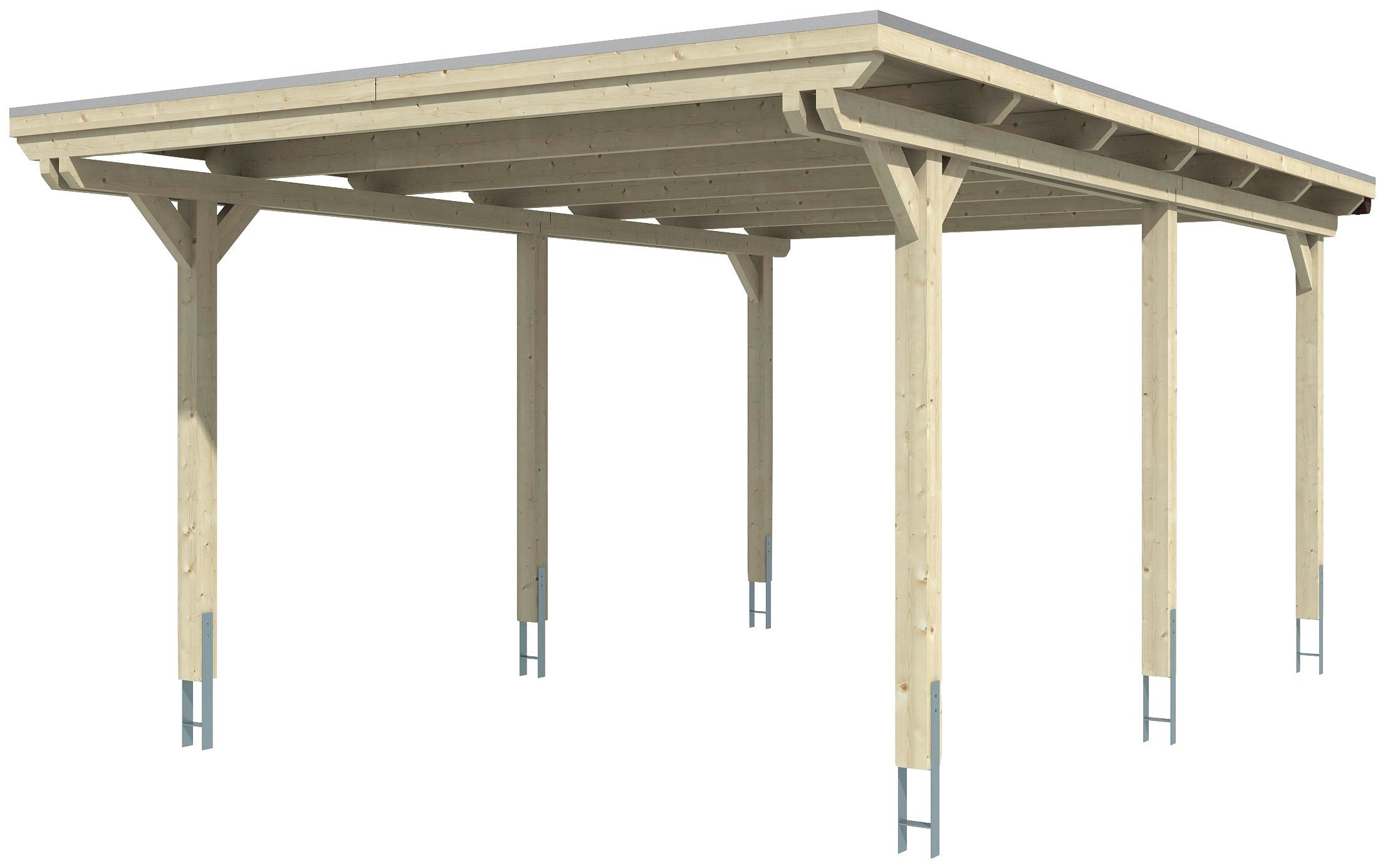 Skanholz Einzelcarport Emsland, BxT: 404x604 cm, 223 cm Einfahrtshöhe