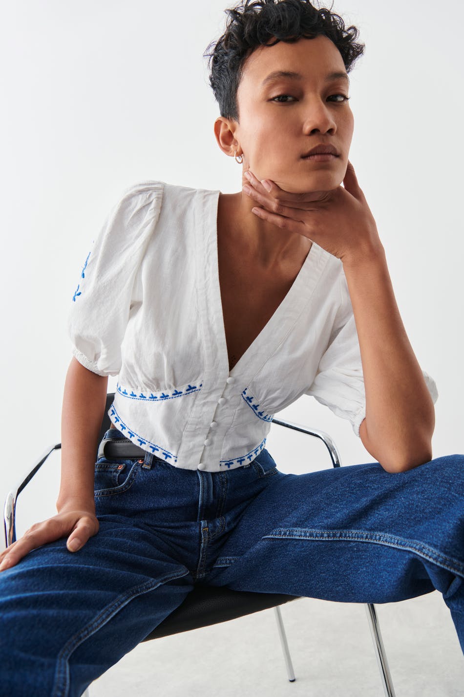 Embroidery top