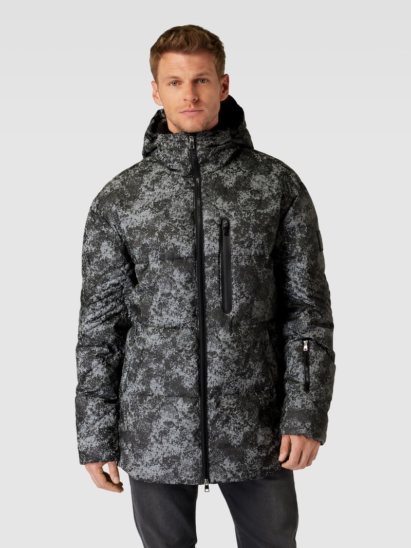 Steppjacke mit Stehkragen Modell 'Bobby' in silber